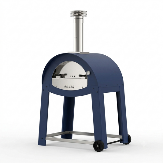 Salsiccia Free Standing Outdoor Pizza Oven Navy Blue